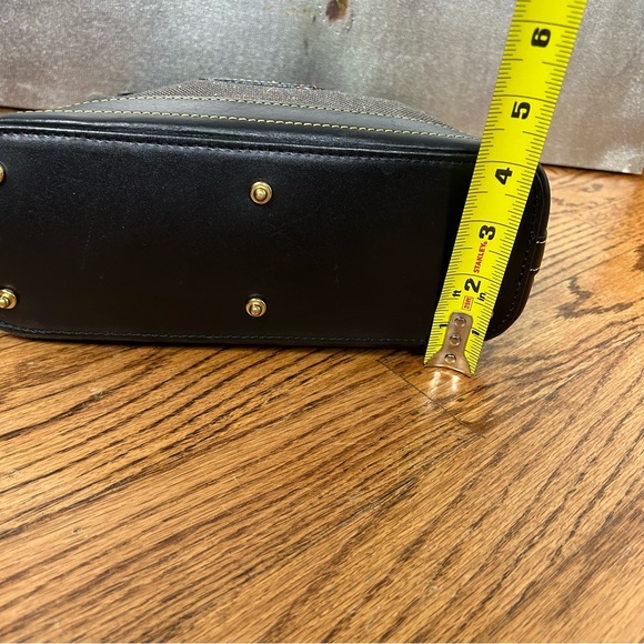 Dooney & Bourke Canvas Tweed Leather Shoulder Bag - Picture 7 of 16